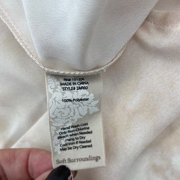 SOFT SURROUNDINGS Watercolor Adriana Shirt Size L Long Sleeve Tunic Top #2AR60 - Picture 3 of 6